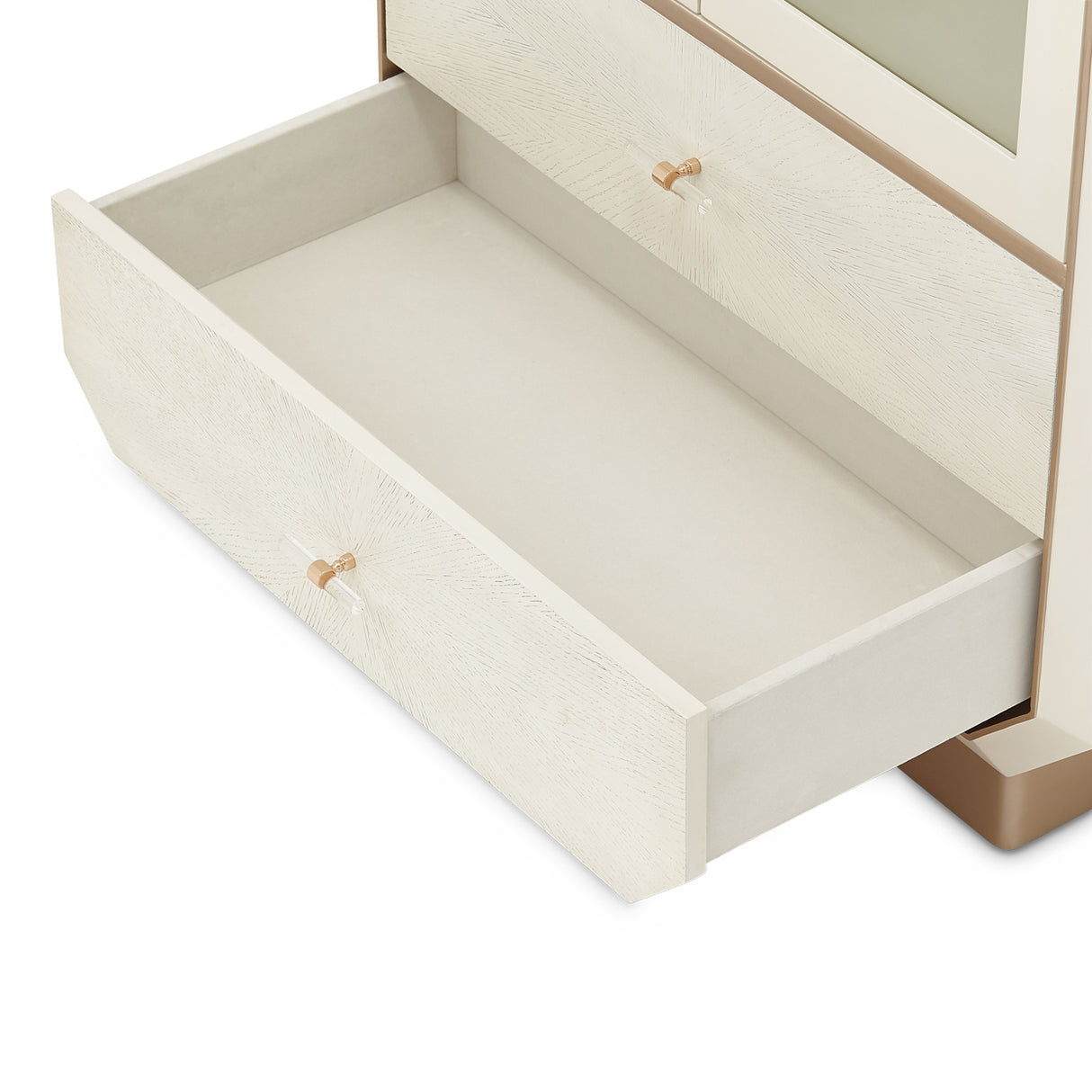 La Rachelle Medium Champagne Display Cabinet With Led Lighting from Michael Amini - Luna Furniture