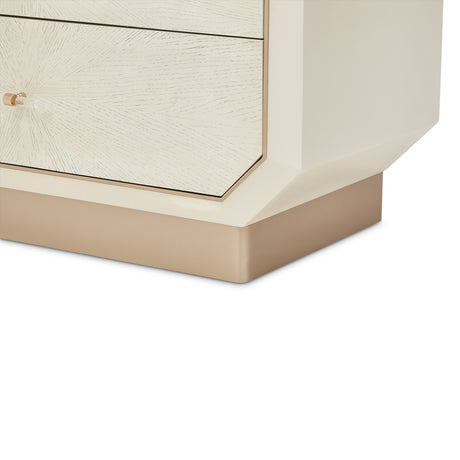 La Rachelle Medium Champagne Display Cabinet With Led Lighting from Michael Amini - Luna Furniture
