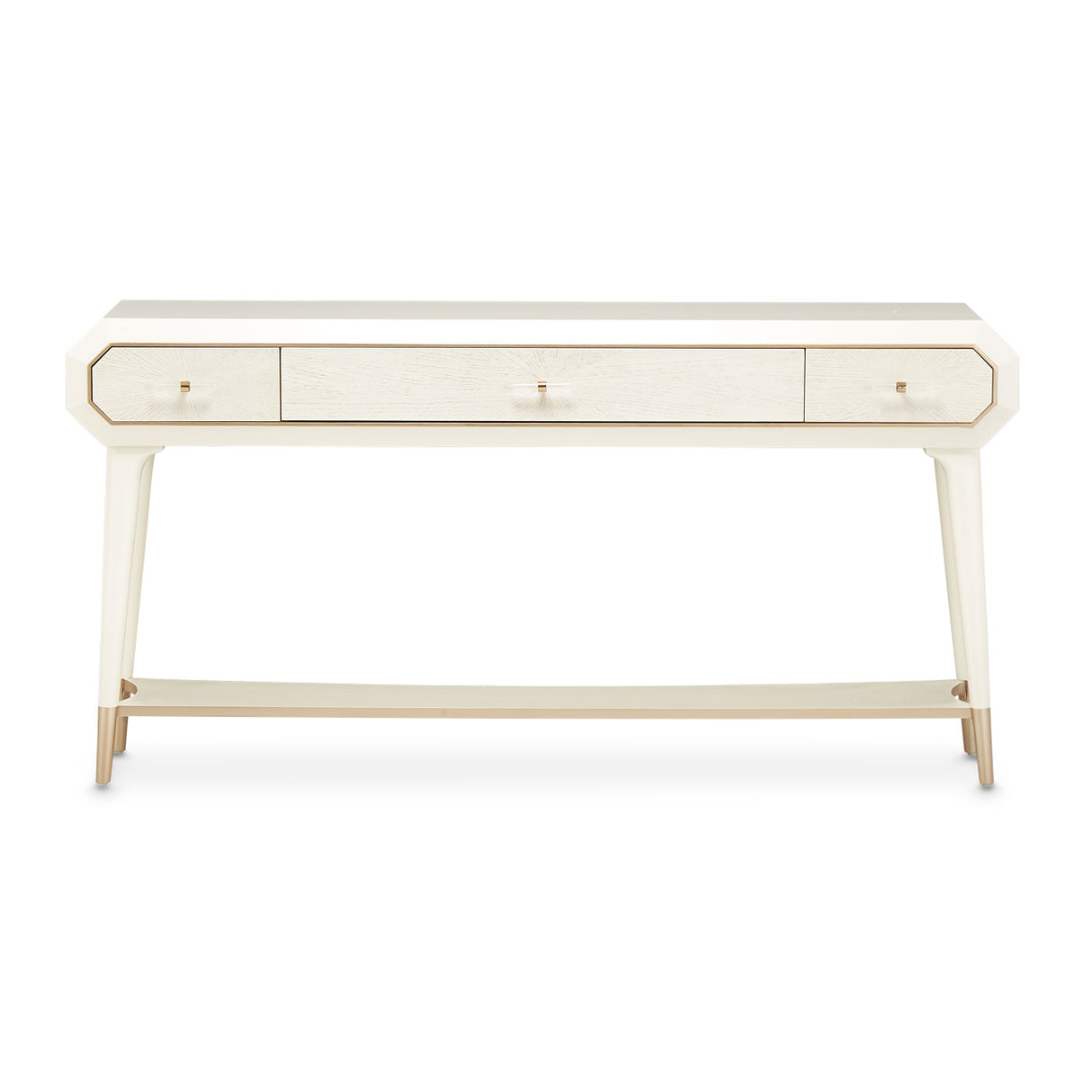 La Rachelle Medium Champagne Console Table from Michael Amini - Luna Furniture