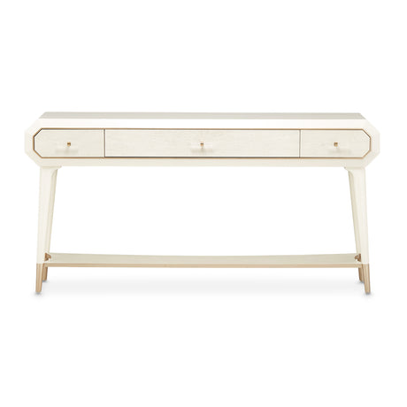 La Rachelle Medium Champagne Console Table from Michael Amini - Luna Furniture
