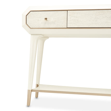 La Rachelle Medium Champagne Console Table from Michael Amini - Luna Furniture