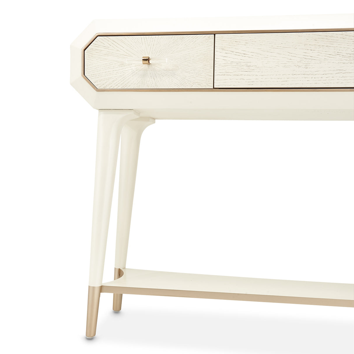 La Rachelle Medium Champagne Console Table from Michael Amini - Luna Furniture