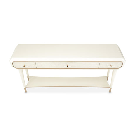 La Rachelle Medium Champagne Console Table from Michael Amini - Luna Furniture