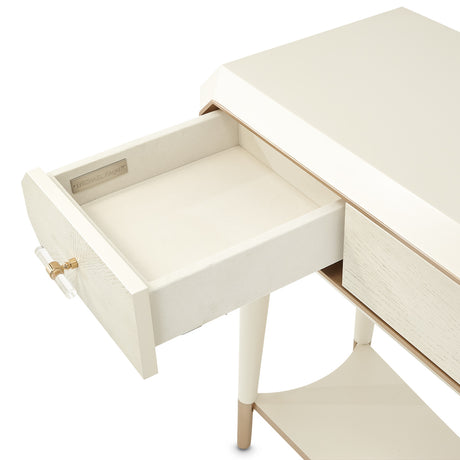 La Rachelle Medium Champagne Console Table from Michael Amini - Luna Furniture