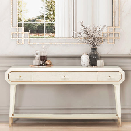 La Rachelle Medium Champagne Console Table from Michael Amini - Luna Furniture