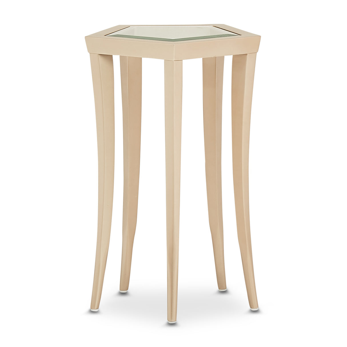 La Rachelle Medium Champagne Chairside Table from Michael Amini - Luna Furniture
