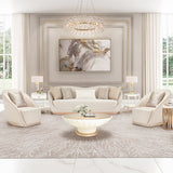 La Rachelle Medium Champagne Sofa from Michael Amini - Luna Furniture