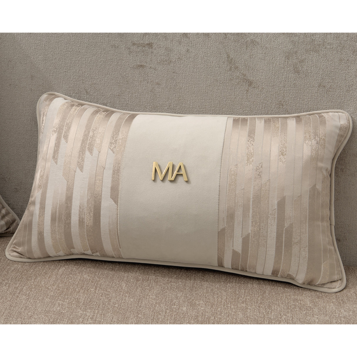 La Rachelle Medium Champagne Sofa from Michael Amini - Luna Furniture