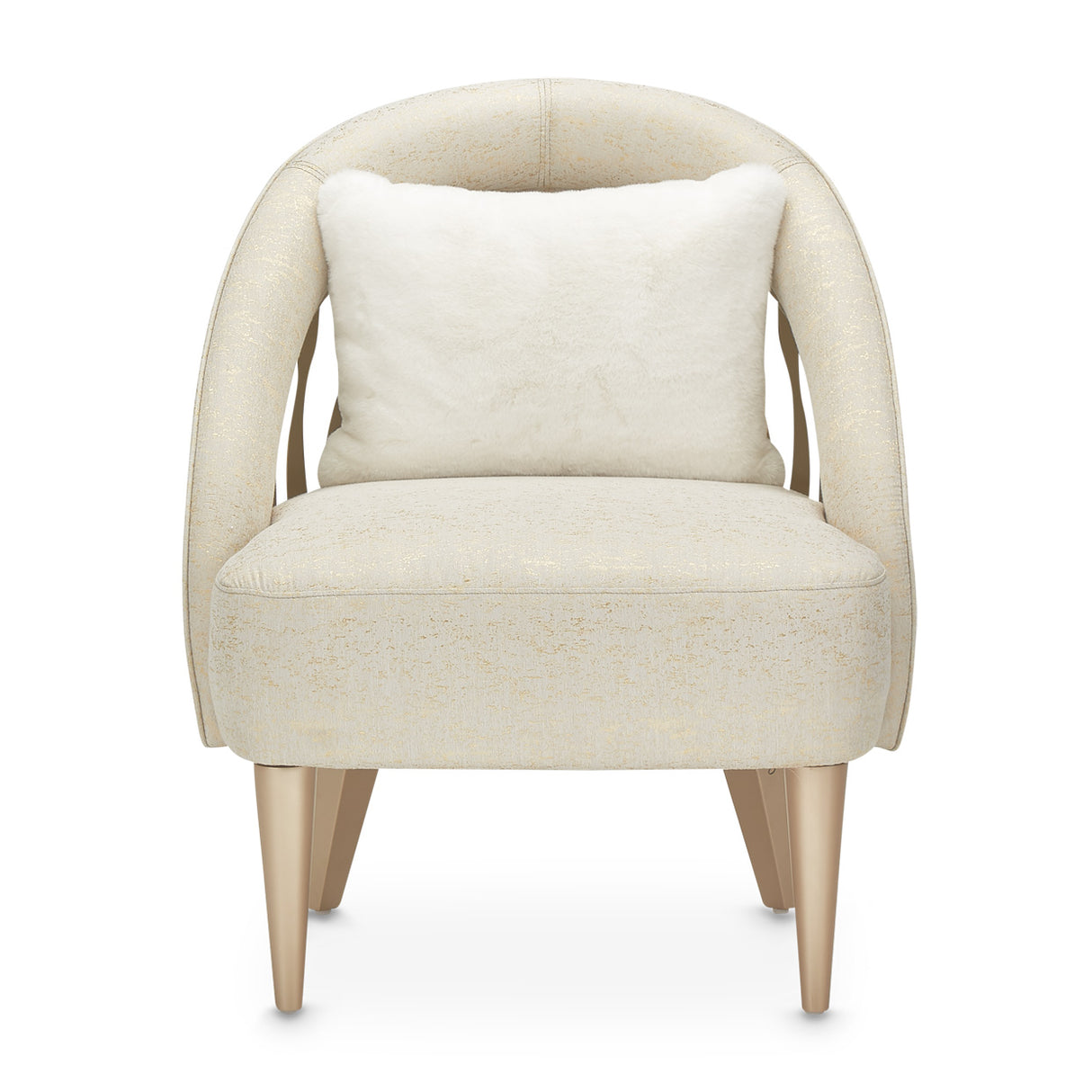 La Rachelle Medium Champagne Flame Accent Chair from Michael Amini - Luna Furniture