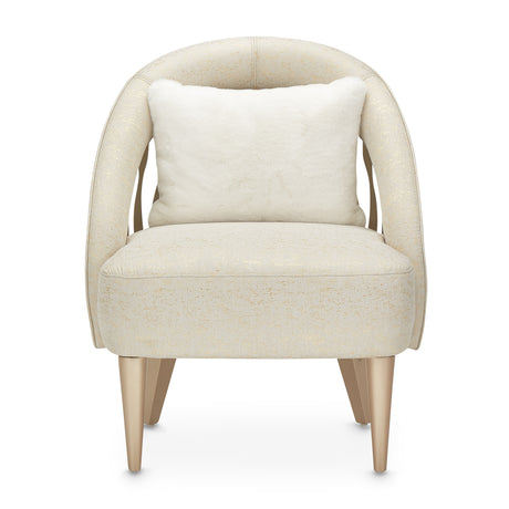 La Rachelle Medium Champagne Flame Accent Chair from Michael Amini - Luna Furniture