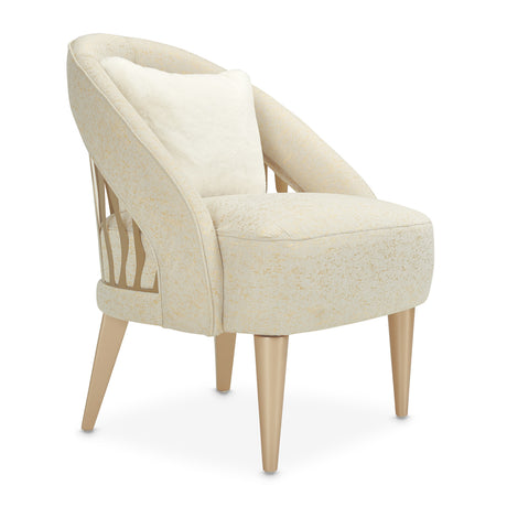 La Rachelle Medium Champagne Flame Accent Chair from Michael Amini - Luna Furniture