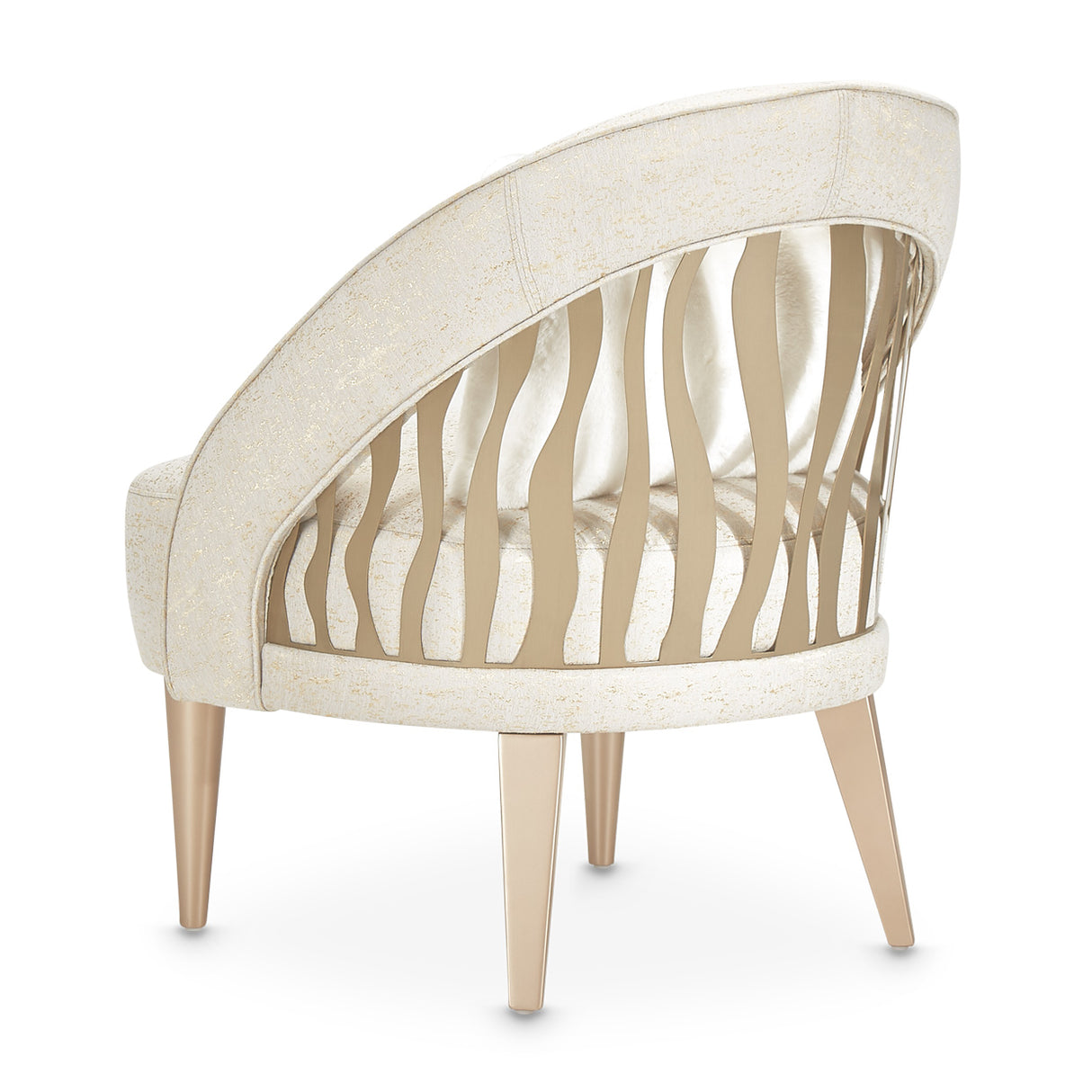 La Rachelle Medium Champagne Flame Accent Chair from Michael Amini - Luna Furniture