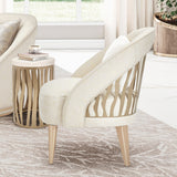 La Rachelle Medium Champagne Flame Accent Chair from Michael Amini - Luna Furniture