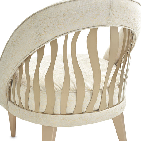 La Rachelle Medium Champagne Flame Accent Chair from Michael Amini - Luna Furniture