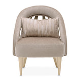 La Rachelle Medium Champagne Accent Chair from Michael Amini - Luna Furniture