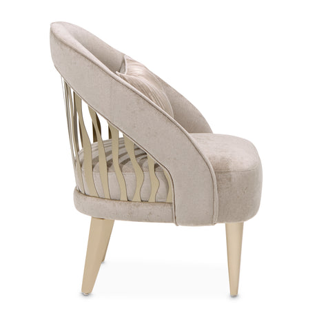 La Rachelle Medium Champagne Accent Chair from Michael Amini - Luna Furniture