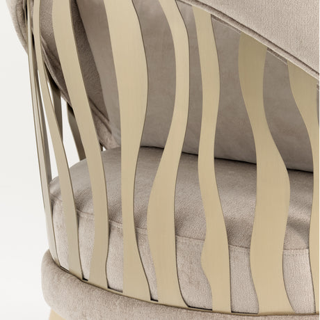 La Rachelle Medium Champagne Accent Chair from Michael Amini - Luna Furniture