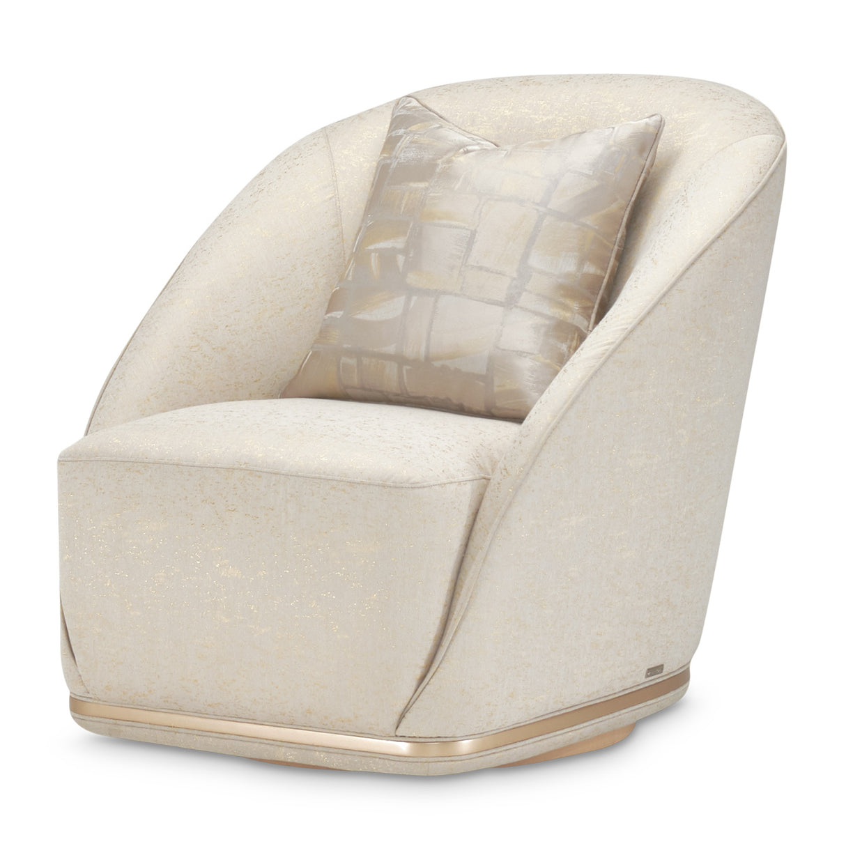 La Rachelle Medium Champagne Swivel Chair from Michael Amini - Luna Furniture