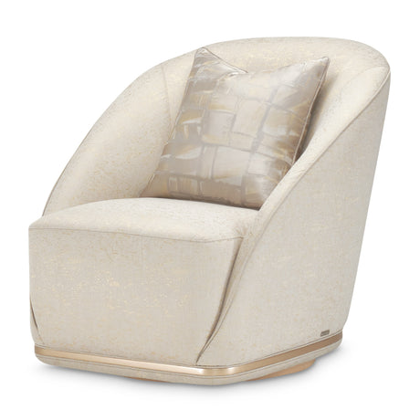 La Rachelle Medium Champagne Swivel Chair from Michael Amini - Luna Furniture