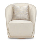 La Rachelle Medium Champagne Swivel Chair from Michael Amini - Luna Furniture
