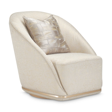 La Rachelle Medium Champagne Swivel Chair from Michael Amini - Luna Furniture