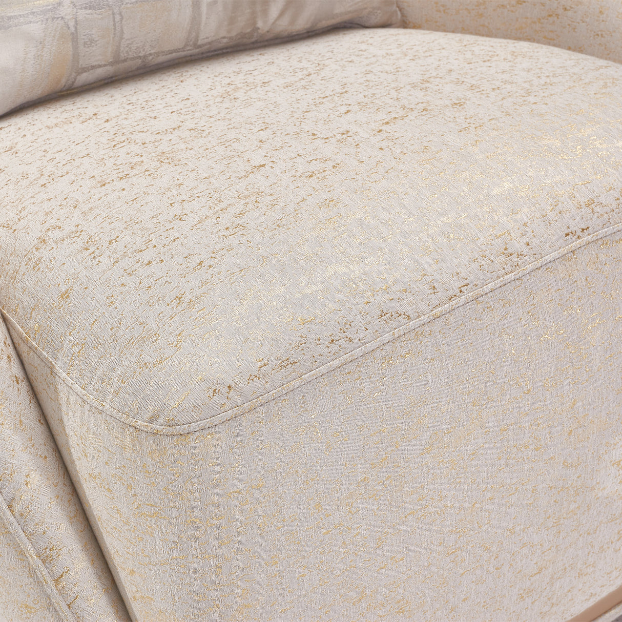 La Rachelle Medium Champagne Swivel Chair from Michael Amini - Luna Furniture