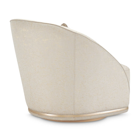 La Rachelle Medium Champagne Swivel Chair from Michael Amini - Luna Furniture