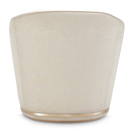 La Rachelle Medium Champagne Swivel Chair from Michael Amini - Luna Furniture