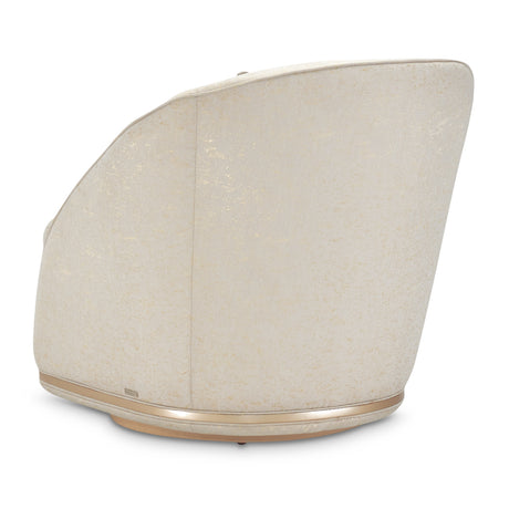 La Rachelle Medium Champagne Swivel Chair from Michael Amini - Luna Furniture