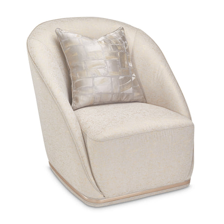 La Rachelle Medium Champagne Swivel Chair from Michael Amini - Luna Furniture