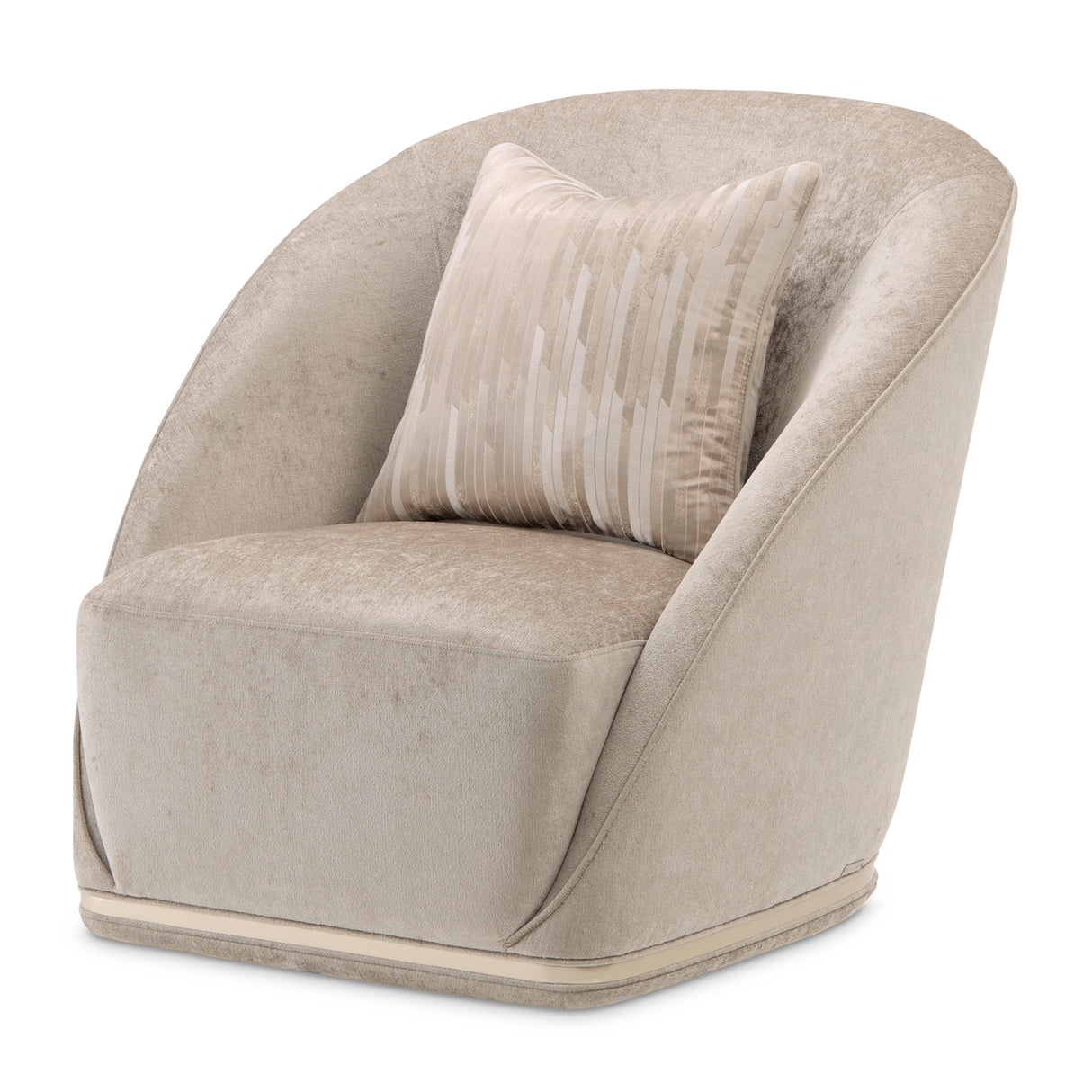 La Rachelle Medium Champagne Swivel Chair from Michael Amini - Luna Furniture