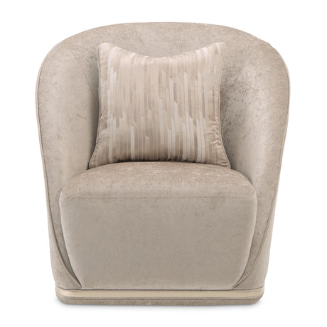 La Rachelle Medium Champagne Swivel Chair from Michael Amini - Luna Furniture
