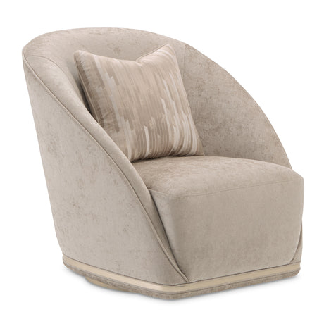La Rachelle Medium Champagne Swivel Chair from Michael Amini - Luna Furniture