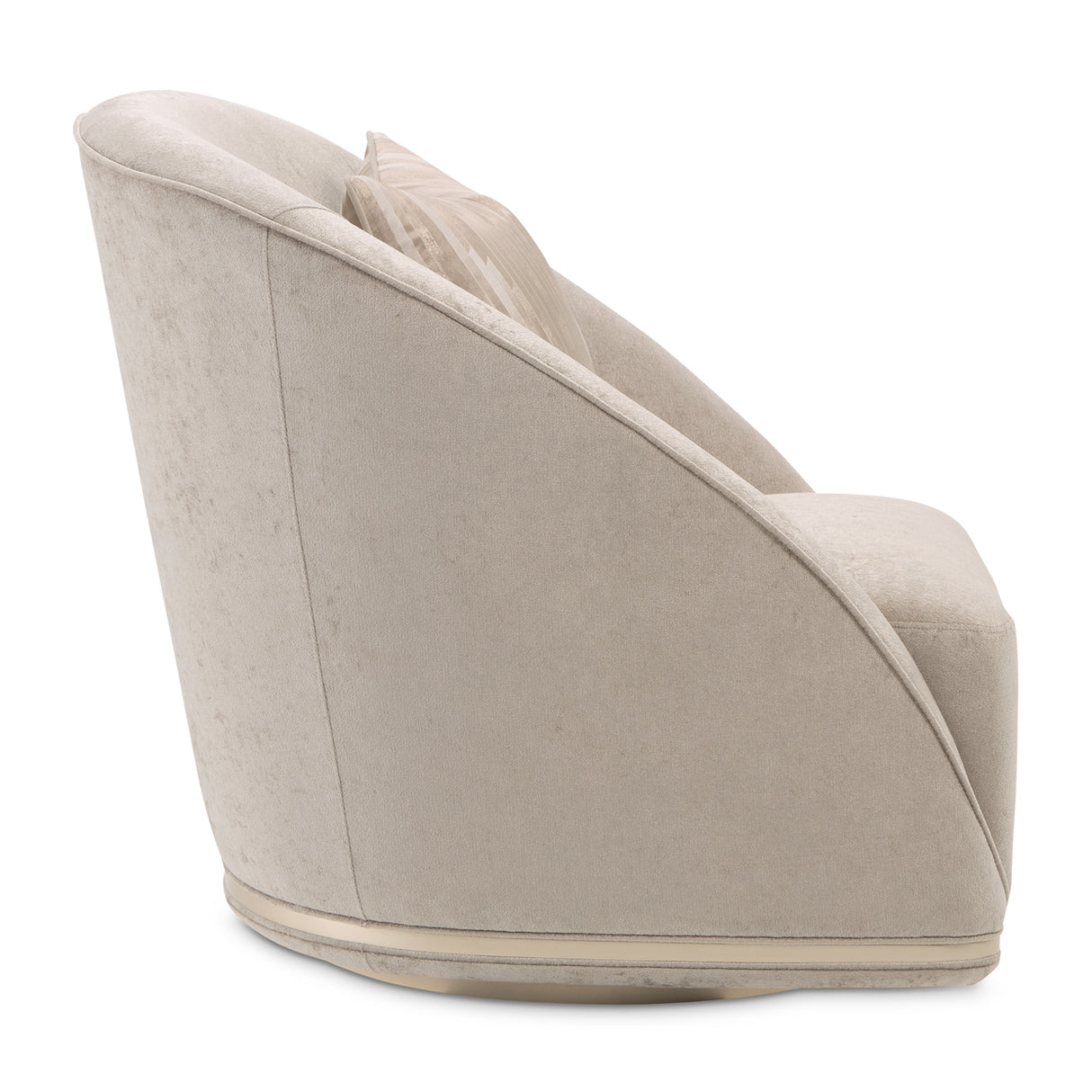 La Rachelle Medium Champagne Swivel Chair from Michael Amini - Luna Furniture