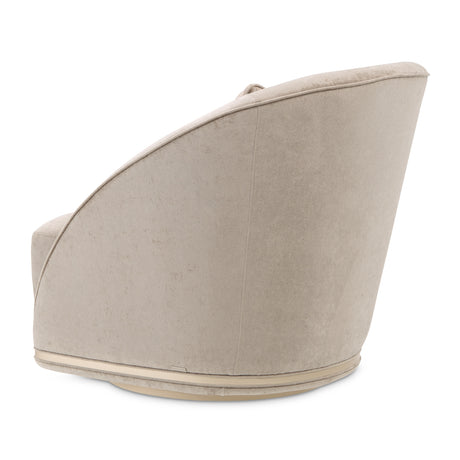 La Rachelle Medium Champagne Swivel Chair from Michael Amini - Luna Furniture