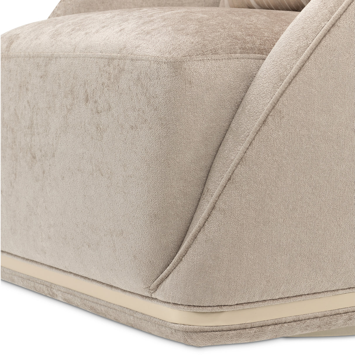 La Rachelle Medium Champagne Swivel Chair from Michael Amini - Luna Furniture