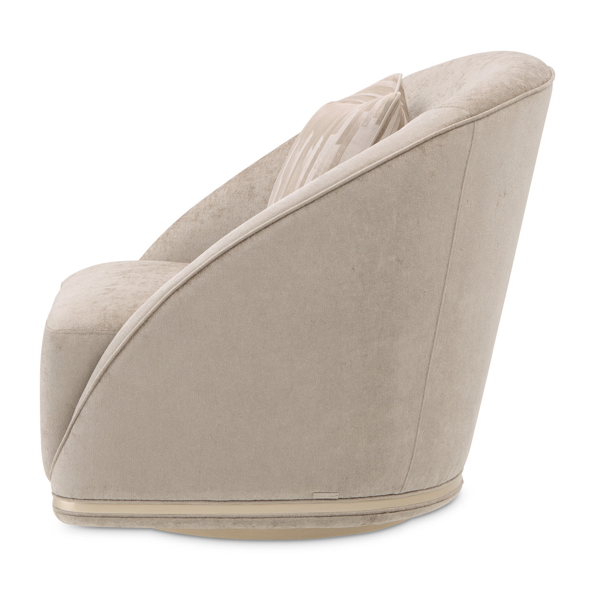 La Rachelle Medium Champagne Swivel Chair from Michael Amini - Luna Furniture