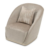 La Rachelle Medium Champagne Swivel Chair from Michael Amini - Luna Furniture