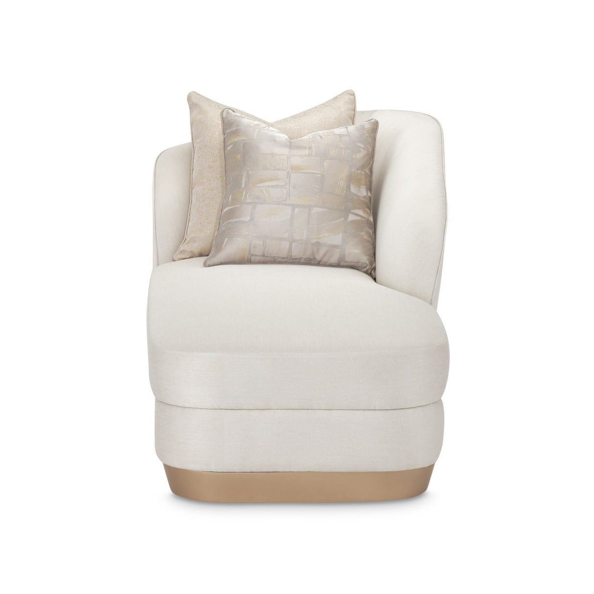 La Rachelle Medium Champagne Chaise from Michael Amini - Luna Furniture