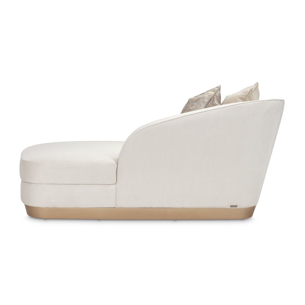 La Rachelle Medium Champagne Chaise from Michael Amini - Luna Furniture