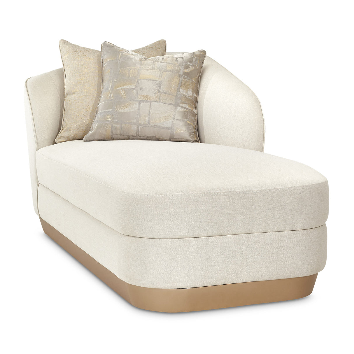 La Rachelle Medium Champagne Chaise from Michael Amini - Luna Furniture