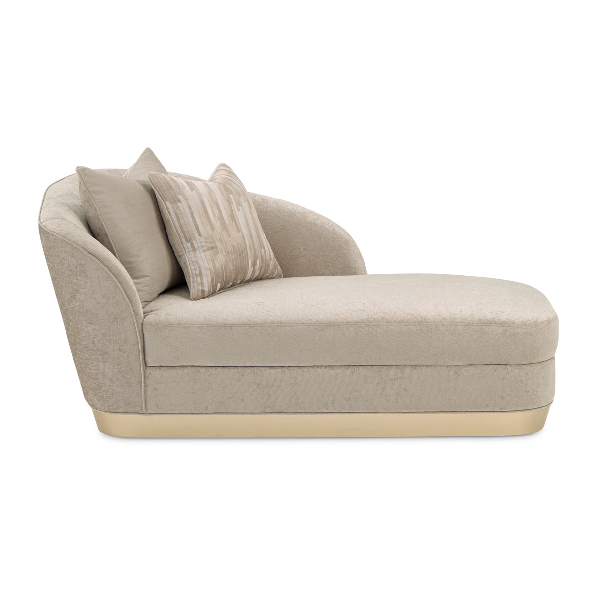 La Rachelle Medium Champagne Chaise from Michael Amini - Luna Furniture