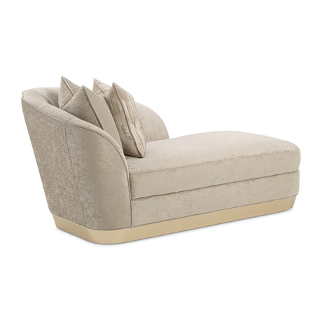 La Rachelle Medium Champagne Chaise from Michael Amini - Luna Furniture