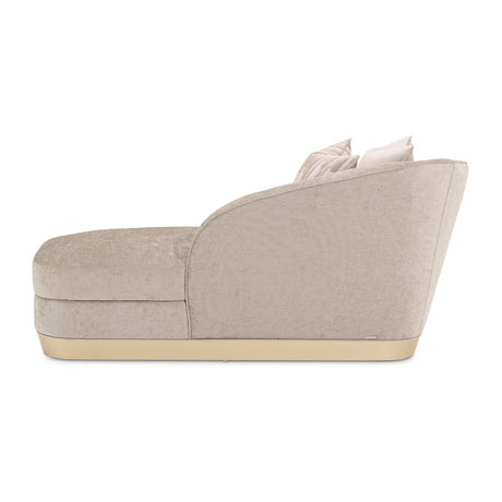 La Rachelle Medium Champagne Chaise from Michael Amini - Luna Furniture