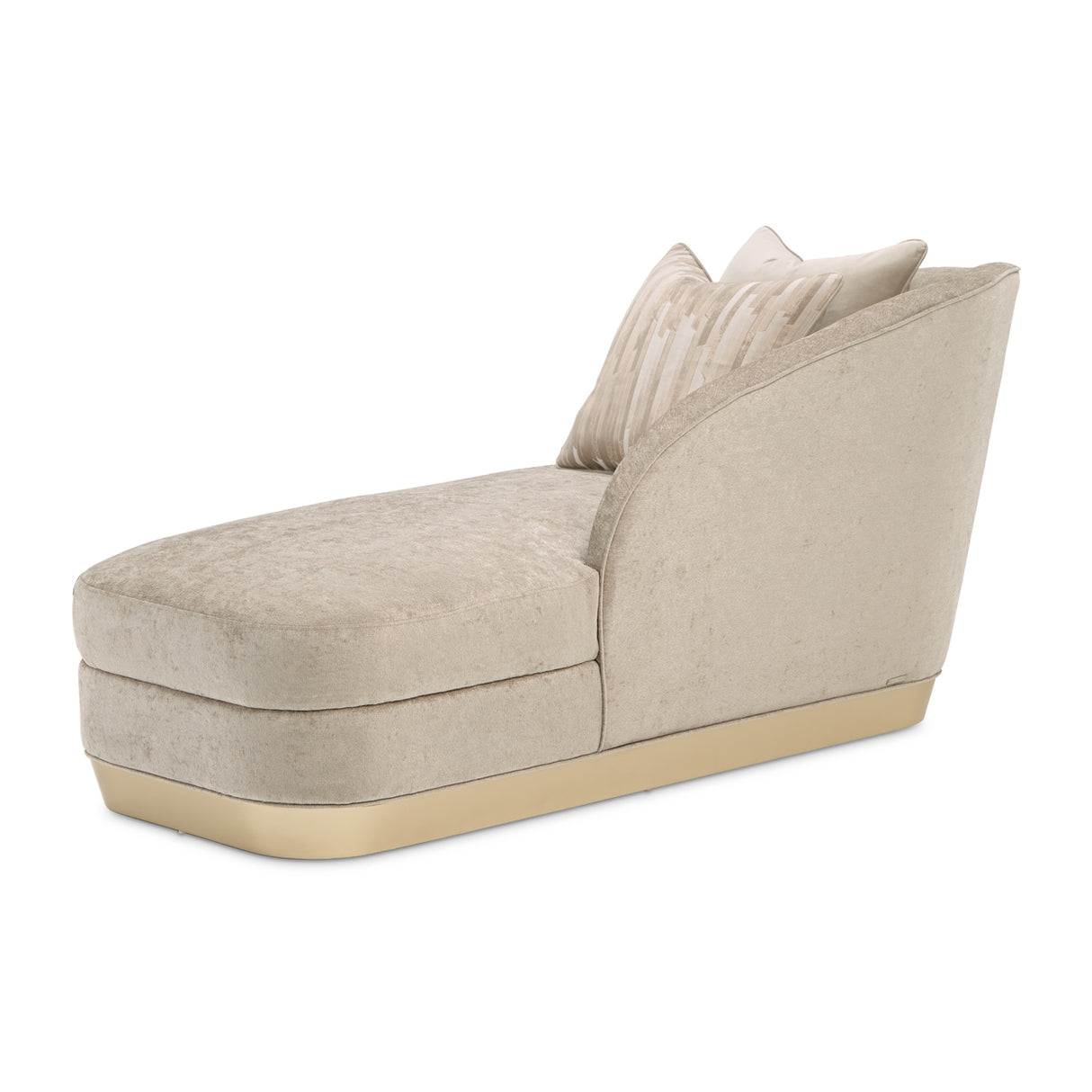 La Rachelle Medium Champagne Chaise from Michael Amini - Luna Furniture