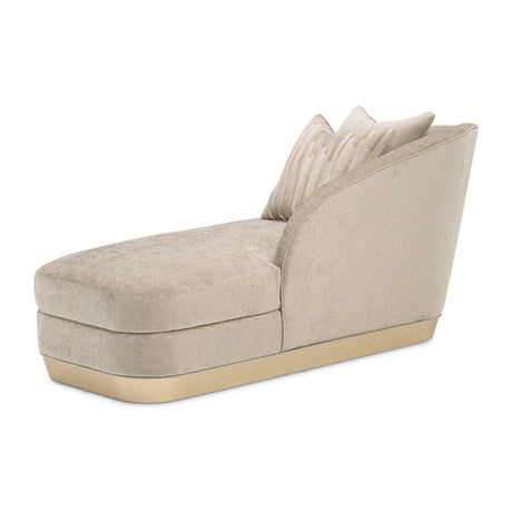 La Rachelle Medium Champagne Chaise from Michael Amini - Luna Furniture