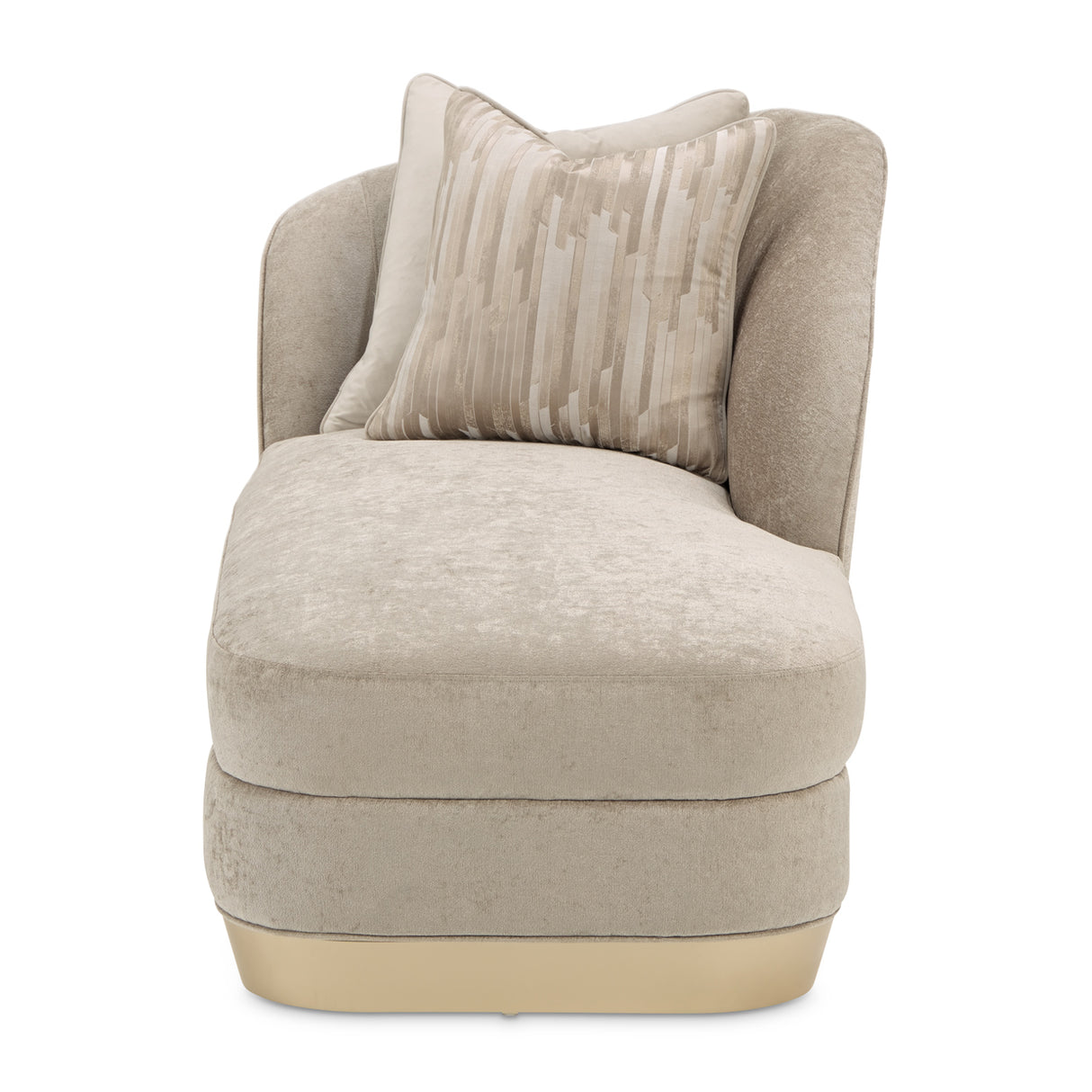 La Rachelle Medium Champagne Chaise from Michael Amini - Luna Furniture