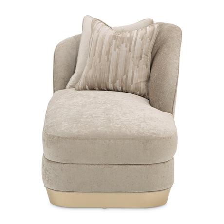 La Rachelle Medium Champagne Chaise from Michael Amini - Luna Furniture