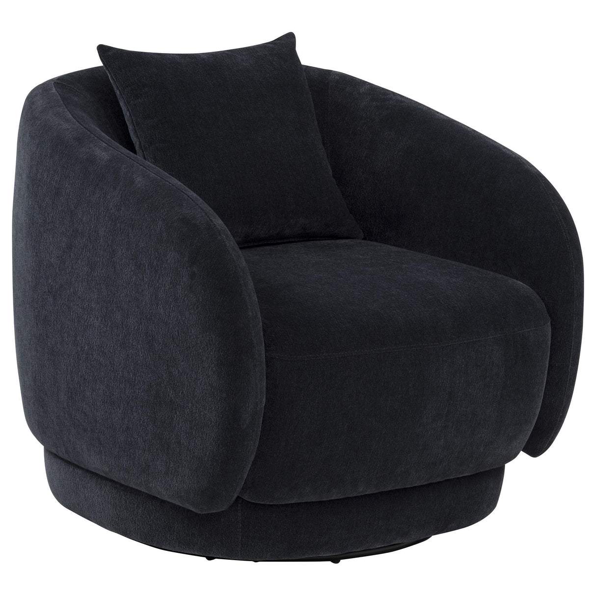 Arnaud Navy Chenille Upholstered Swivel Accent Chair from Coaster - Luna Furniture