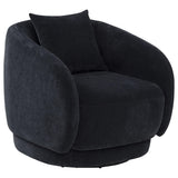 Arnaud Navy Chenille Upholstered Swivel Accent Chair from Coaster - Luna Furniture